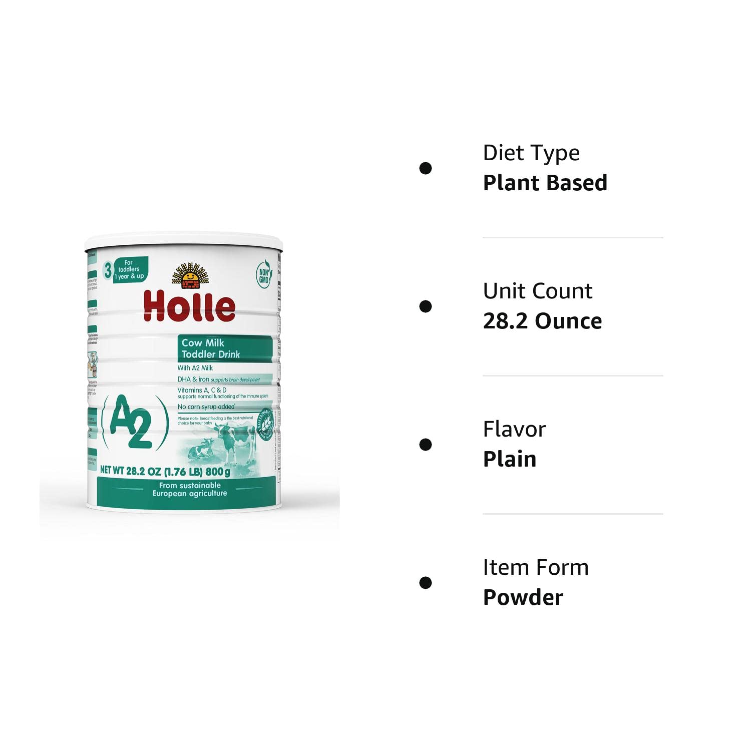 Holle Non-GMO - European Whole Milk Toddler Drink - with DHA for Healthy Brain Development - 1 Year & Up - Image 6